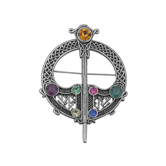 Solvar Rhodium Plated Tara Brooch