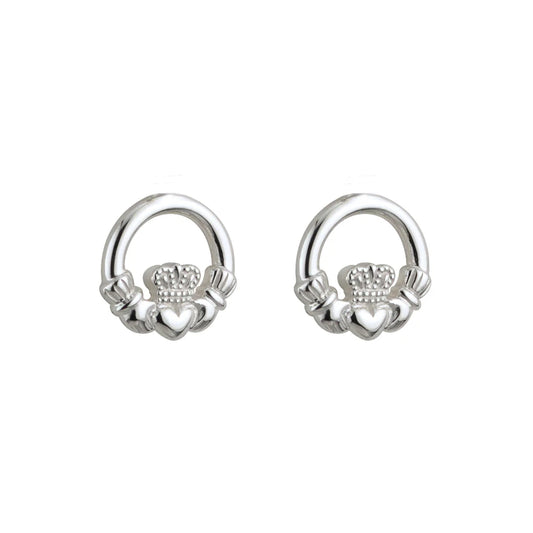 Children's Sterling Silver Claddagh Earrings