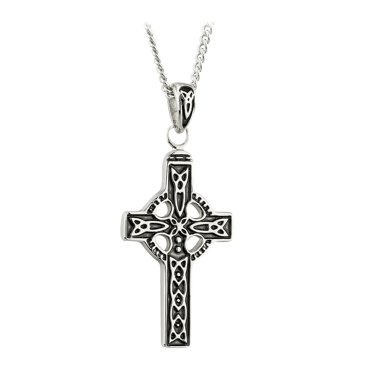 Solvar Steel Celtic Cross Pendant