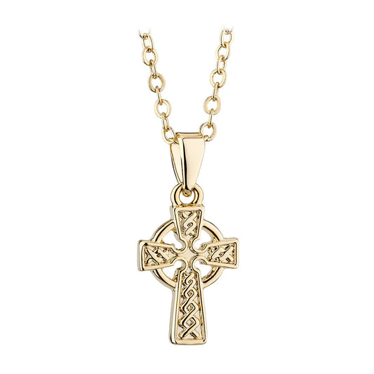 Solvar Gold Plated Small Celtic Cross Pendant