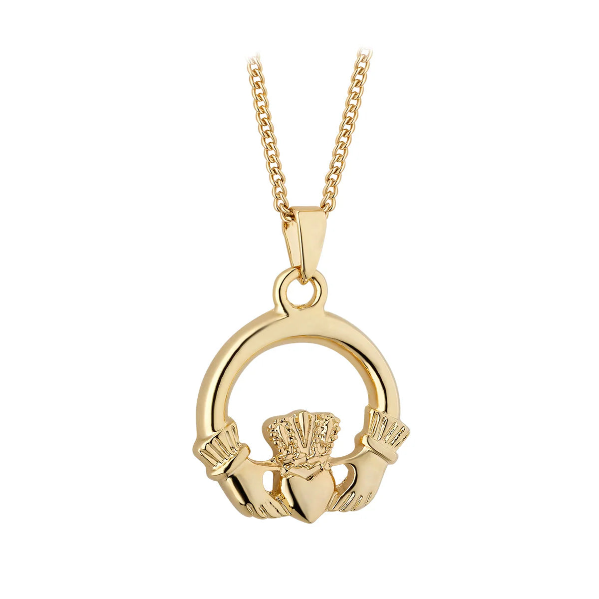 Solvar Gold Plated Claddagh Pendant