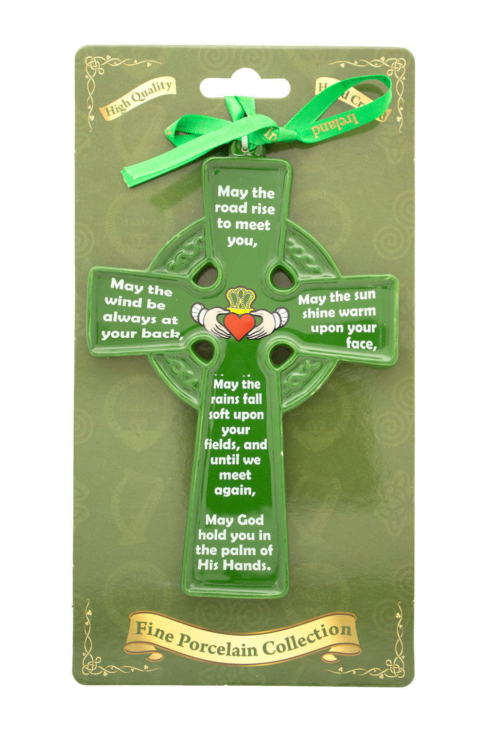CERAMIC HANGING ORNAMENT CELTIC CROSS - BLESSING