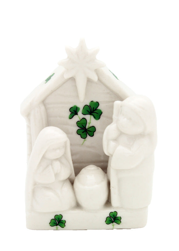CERAMIC NATIVITY CRIB SMALL Ornament
