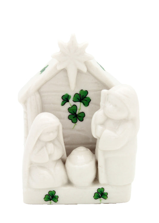 CERAMIC NATIVITY CRIB SMALL Ornament