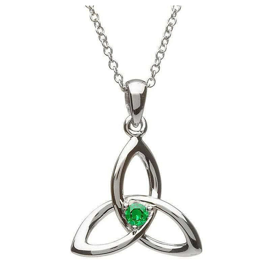 Shanore Stone Set Trinity Sterling Silver Pendant