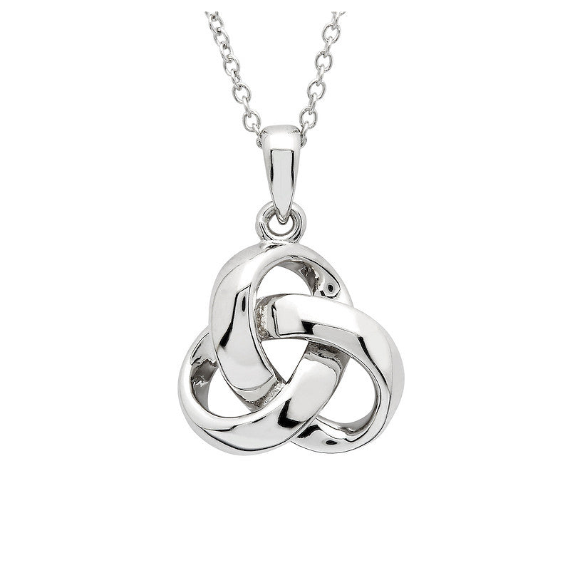 Shanore Sterling Silver Modern Round Trinity Pendant