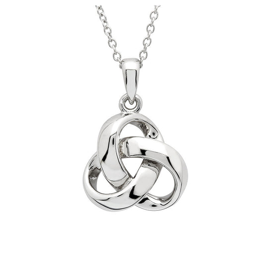 Shanore Sterling Silver Modern Round Trinity Pendant