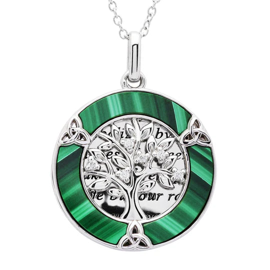 Shanore Malachite Tree of Life Family Pendant