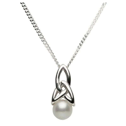 Silver Trinity Pearl Pendant