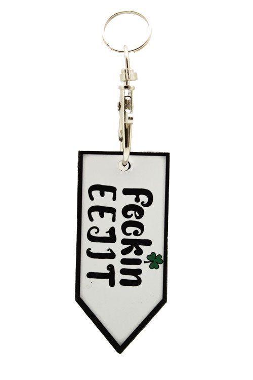 Feckin Eejits Road Sign Keyring