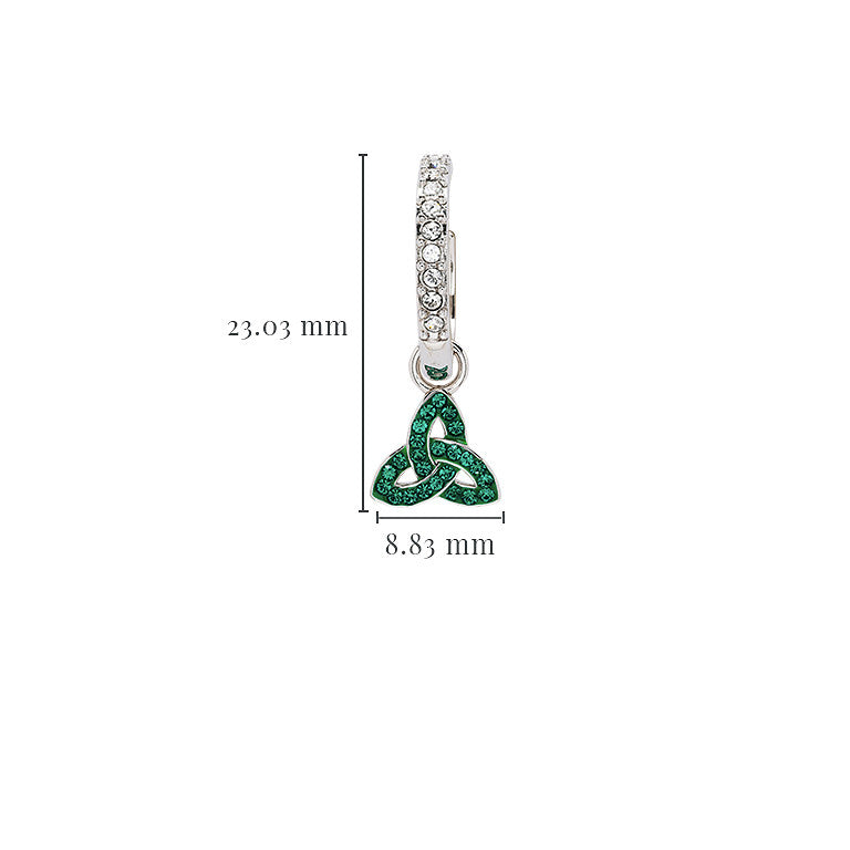 Shanore Sterling Silver Pearl/Crystal Trinity Earrings