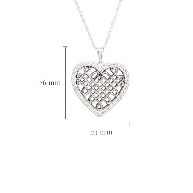 Shanore Sterling Crystal Heart Pendant