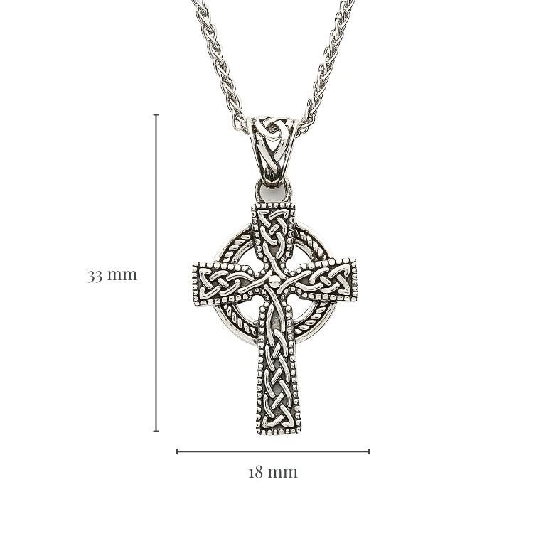 Shanore Sterling Silver Celtic Cross With Detailed Intricate Design