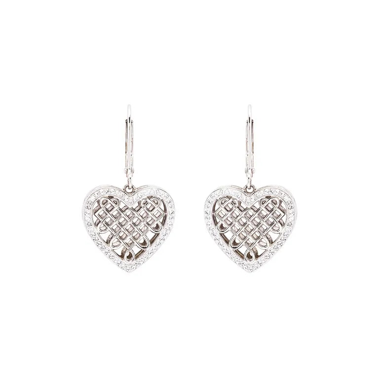 Shanore Sterling Crystal Heart Earrings