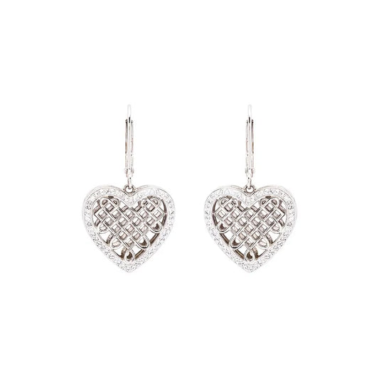 Shanore Sterling Crystal Heart Earrings