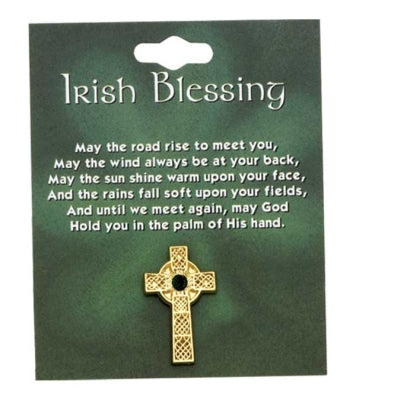 Celtic Cross Lapel with stone