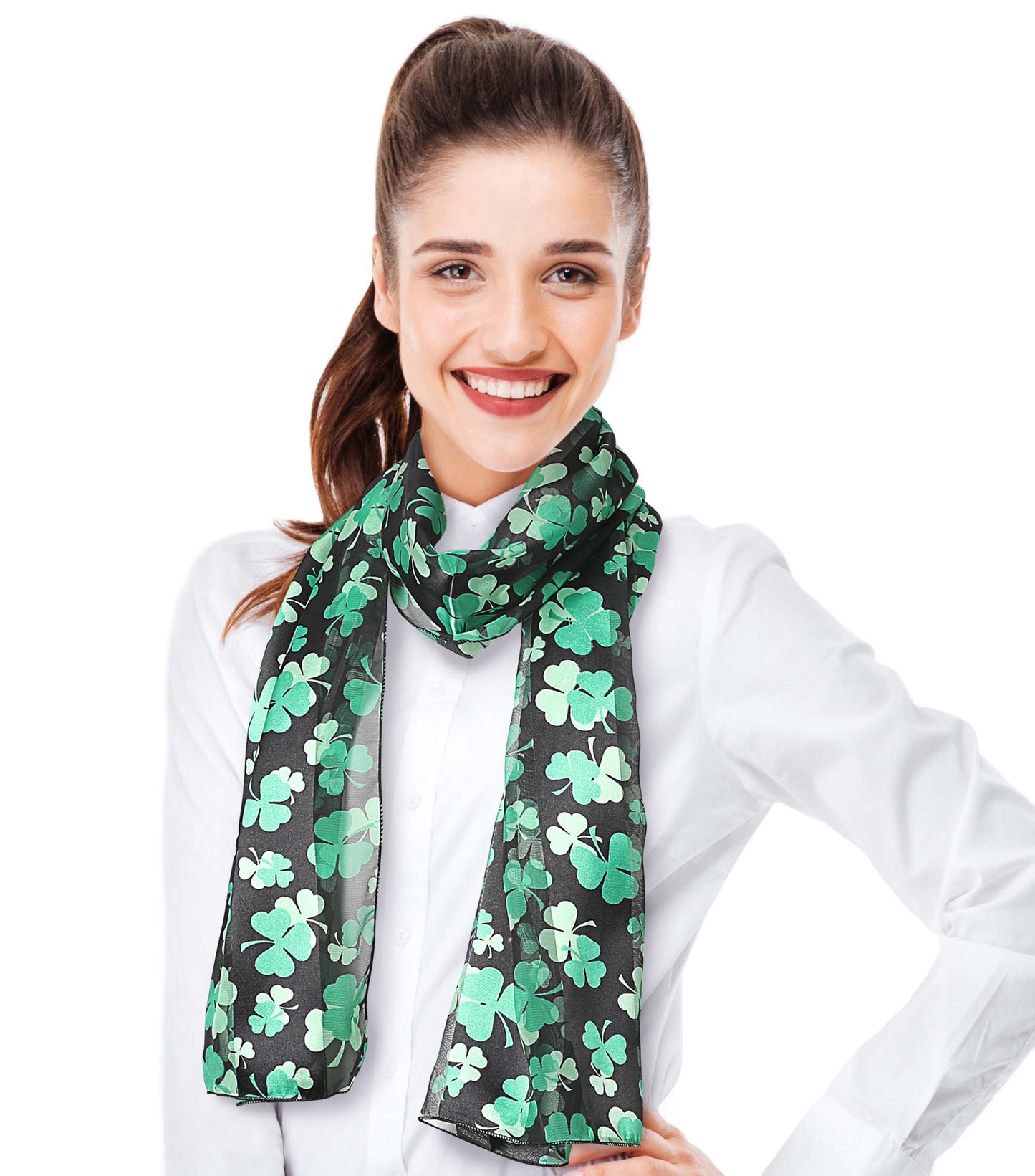 St. Patrick's Day Theme Scarf - Silk Feeling Scarf