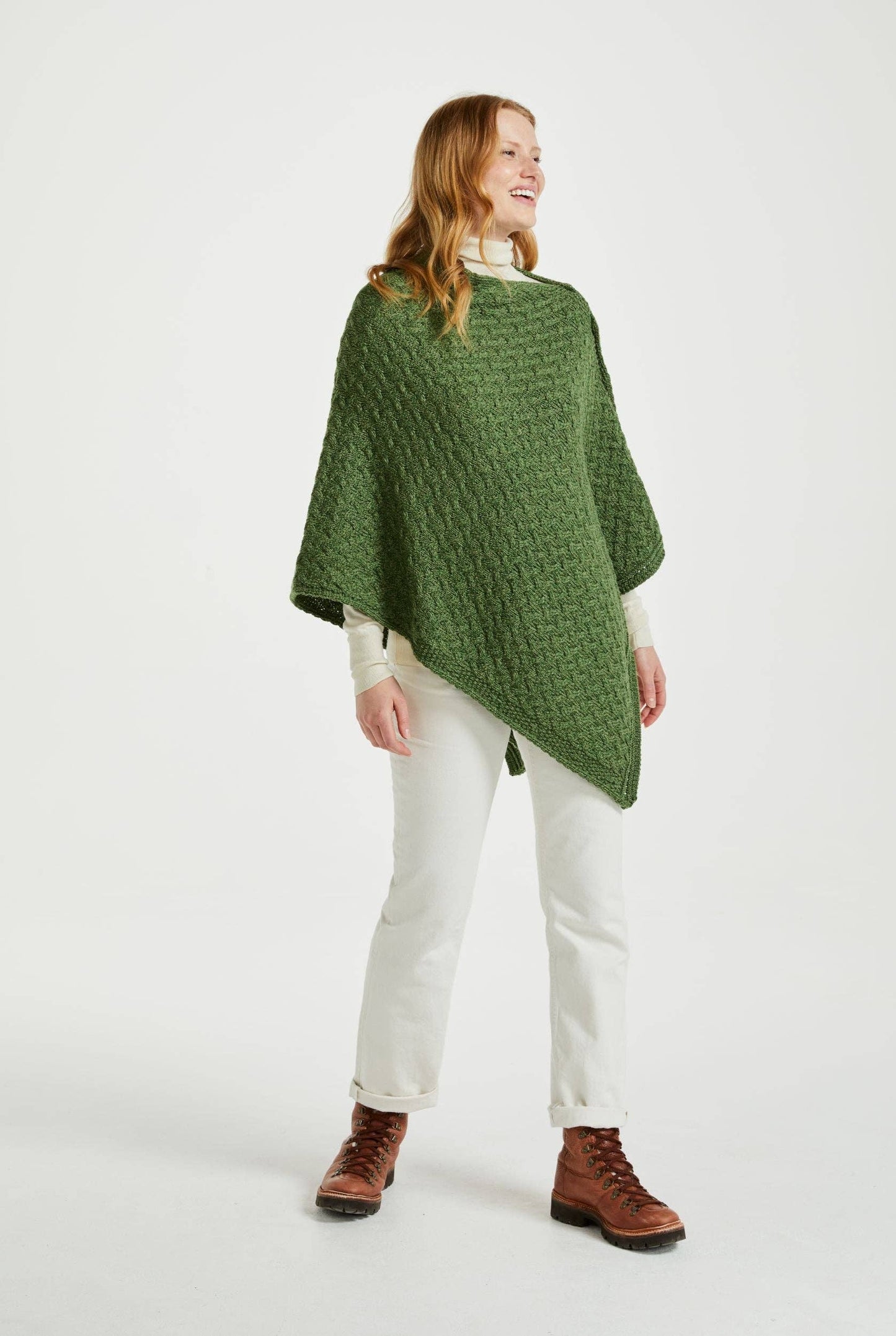 Glenbeigh Aran Cape - Green