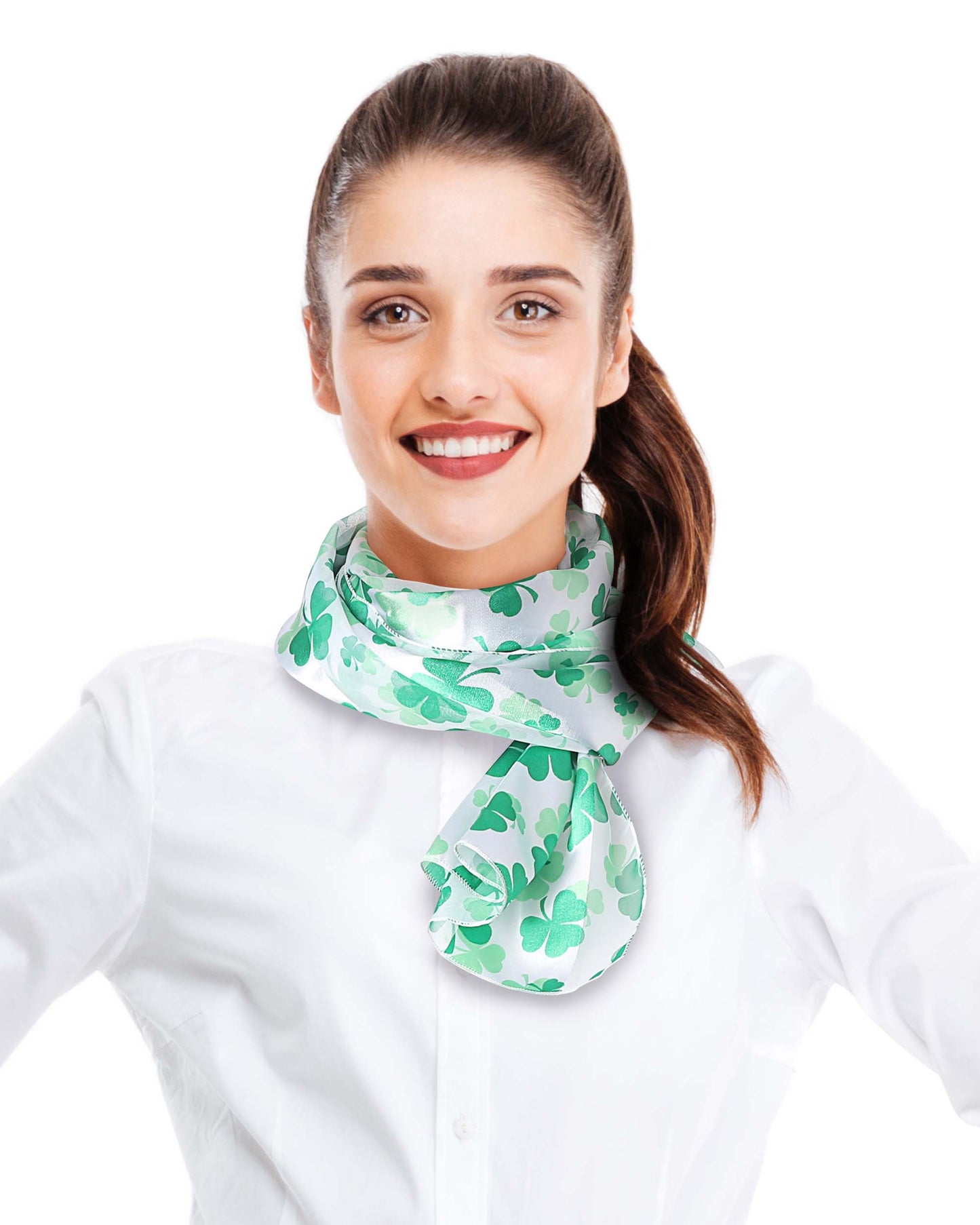 St. Patrick's Day Theme Scarf - Silk Feeling Scarf