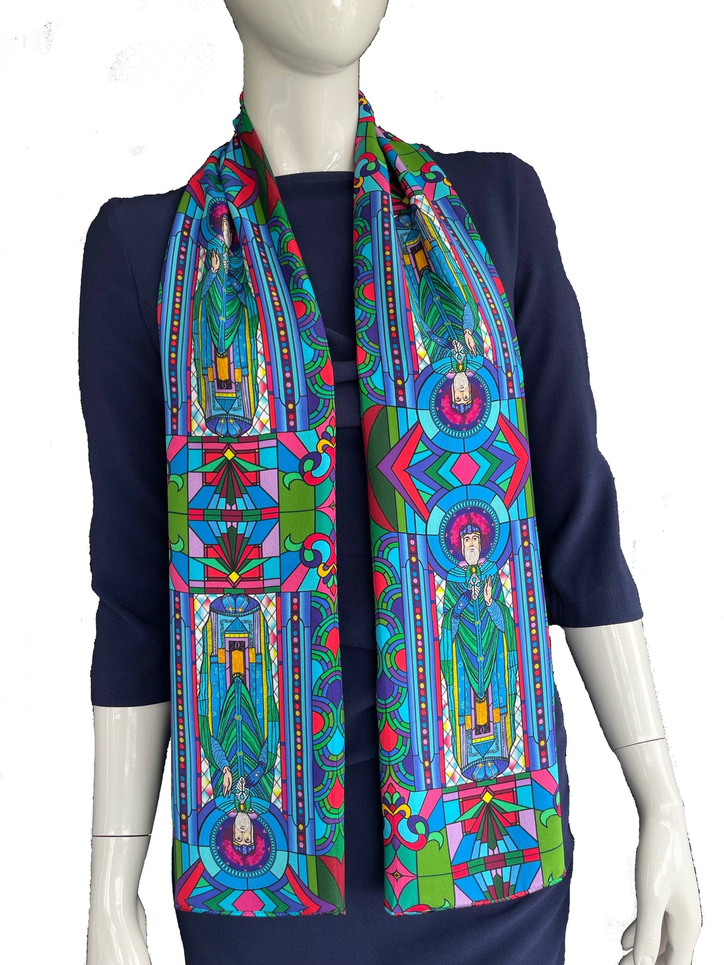 St. Patrick Colourful Silk Scarf