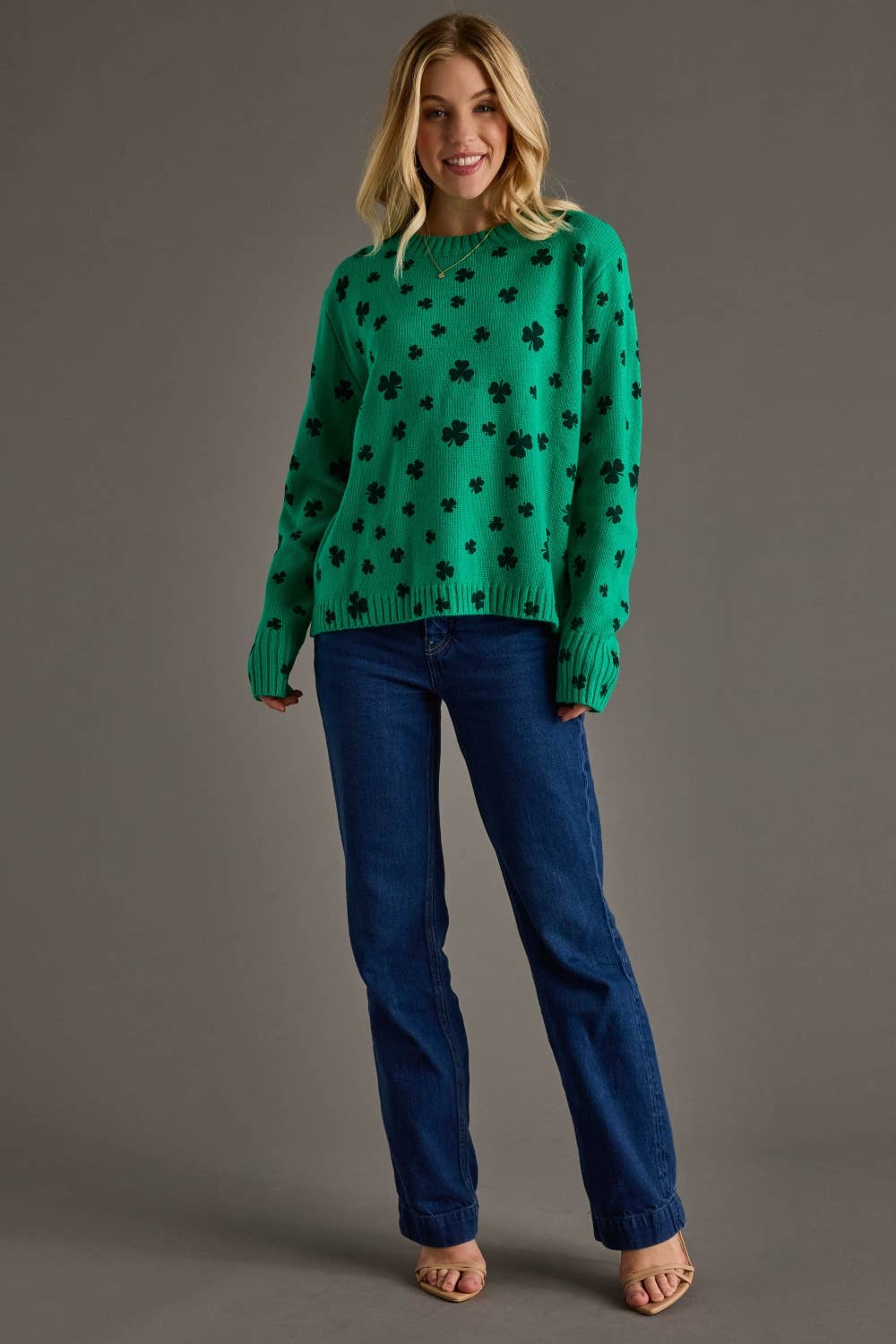 Green Shamrock Sweater