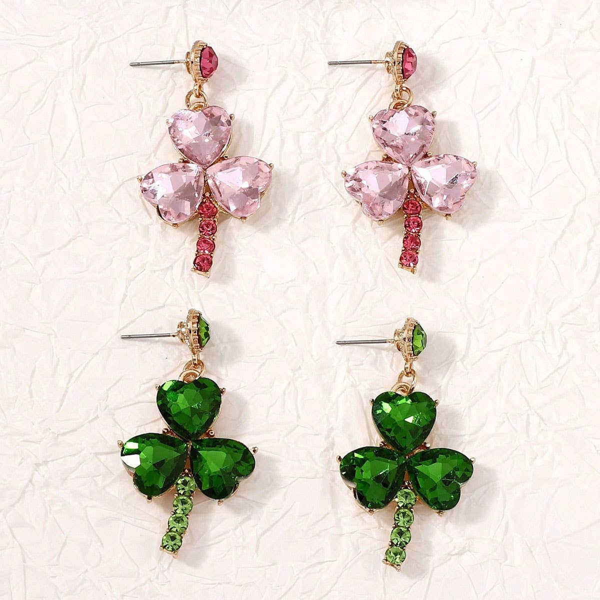 St. Patrick's Day Clover Drop Earrings Gift