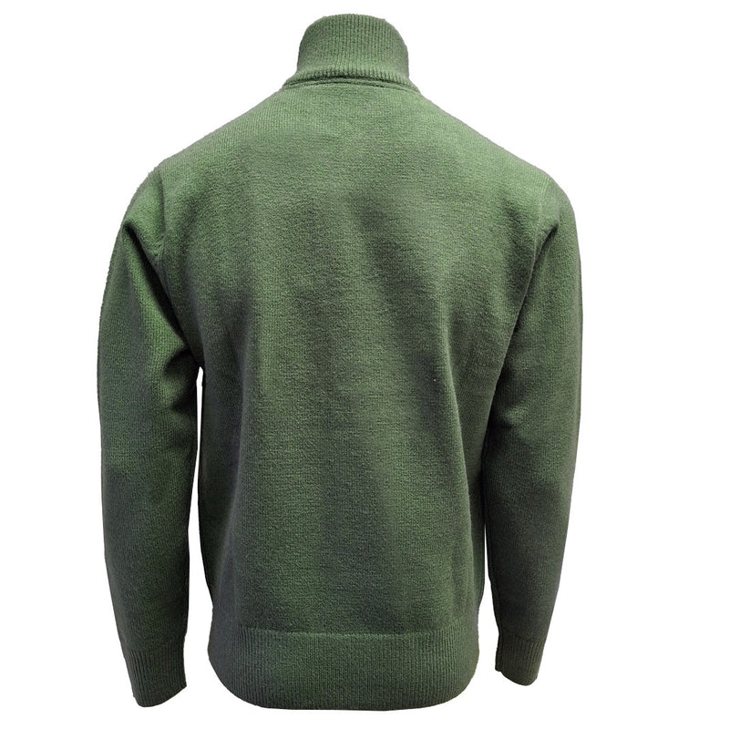 Celtic Knitwear Celtic Knot 1/4 Zip Jumper in Sage