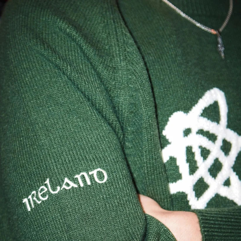 Celtic Knitwear Celtic Knot Crew Neck in Sage