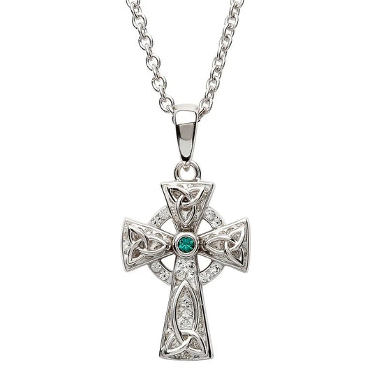 Shanore Celtic Trinity Knot Cross Adorned With Crystals
