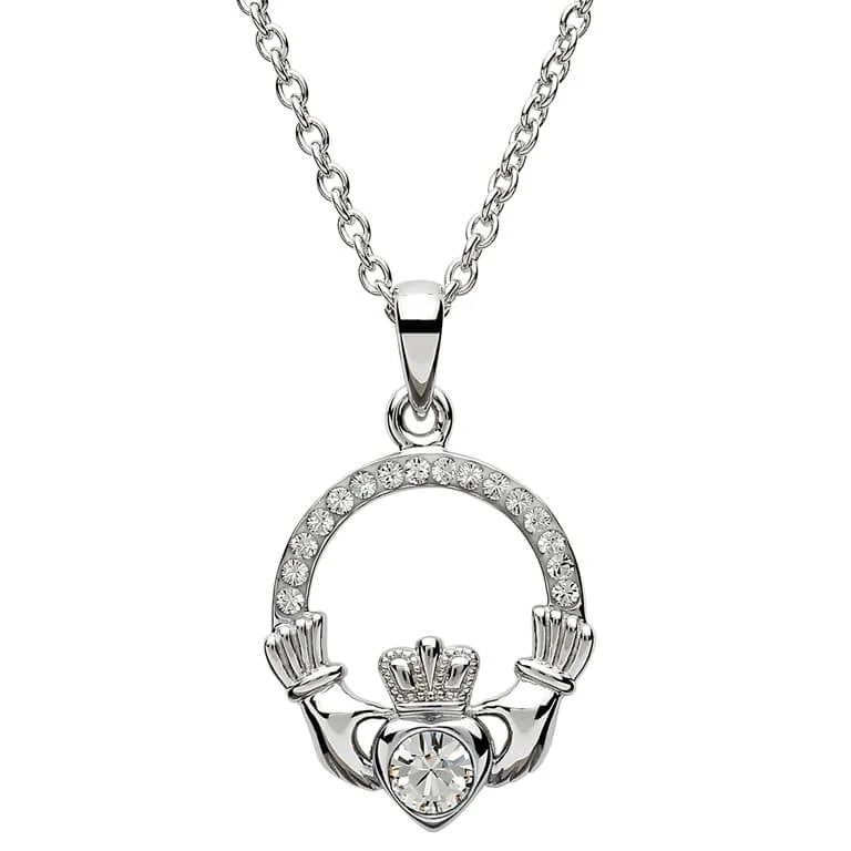 Shanore Birthstone Claddagh Pendant