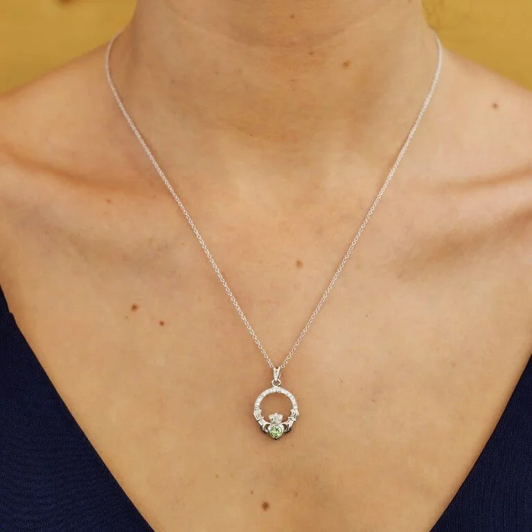 Shanore Birthstone Claddagh Pendant