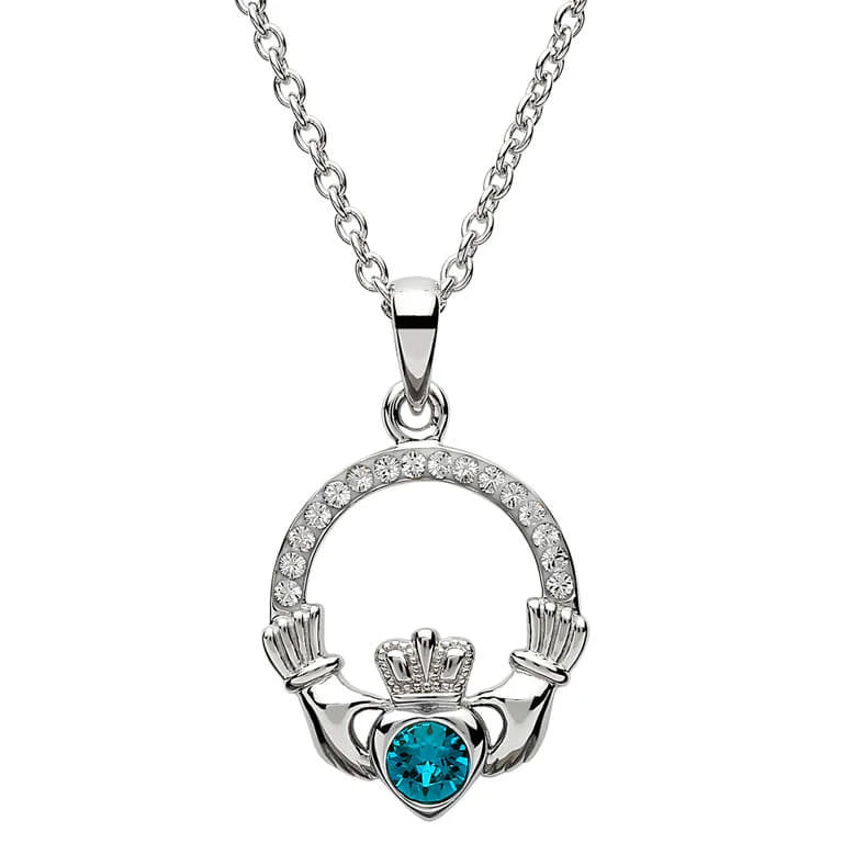 Shanore Birthstone Claddagh Pendant
