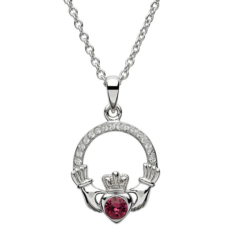 Shanore Birthstone Claddagh Pendant