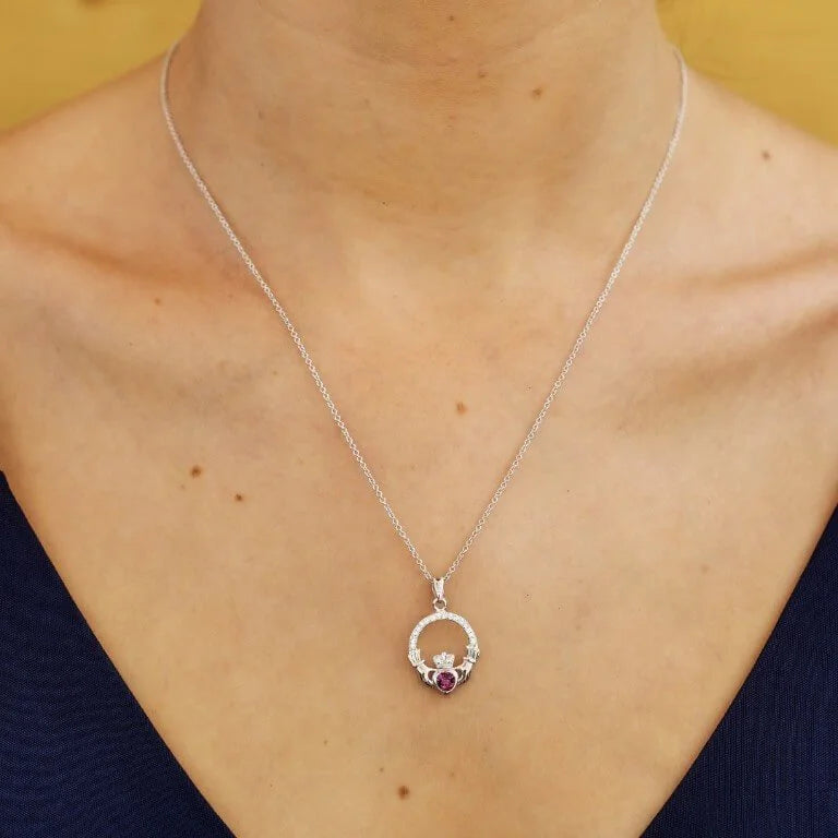 Shanore Birthstone Claddagh Pendant