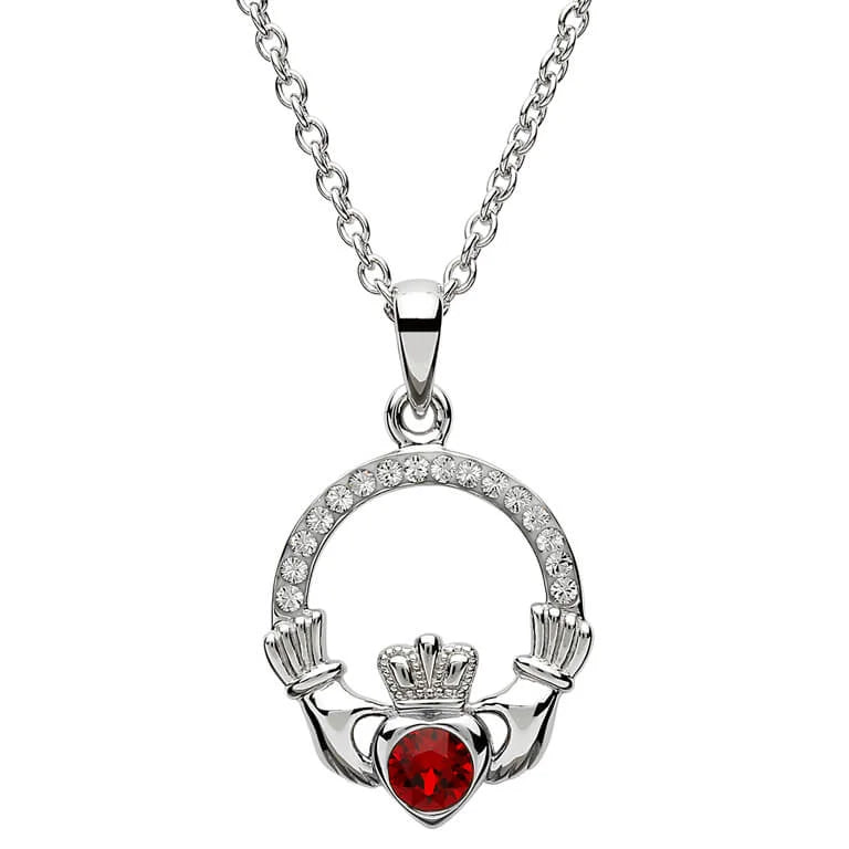 Shanore Birthstone Claddagh Pendant