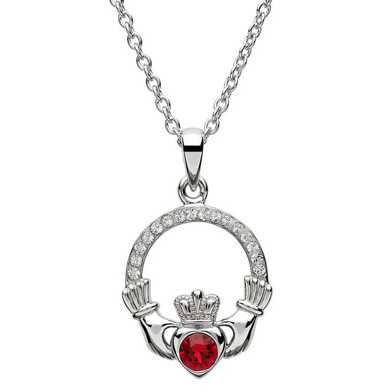 Shanore Birthstone Claddagh Pendant