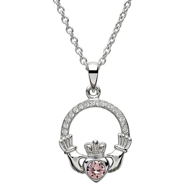 Shanore Birthstone Claddagh Pendant