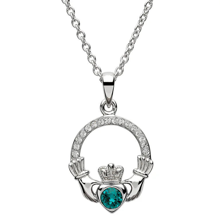 Shanore Birthstone Claddagh Pendant