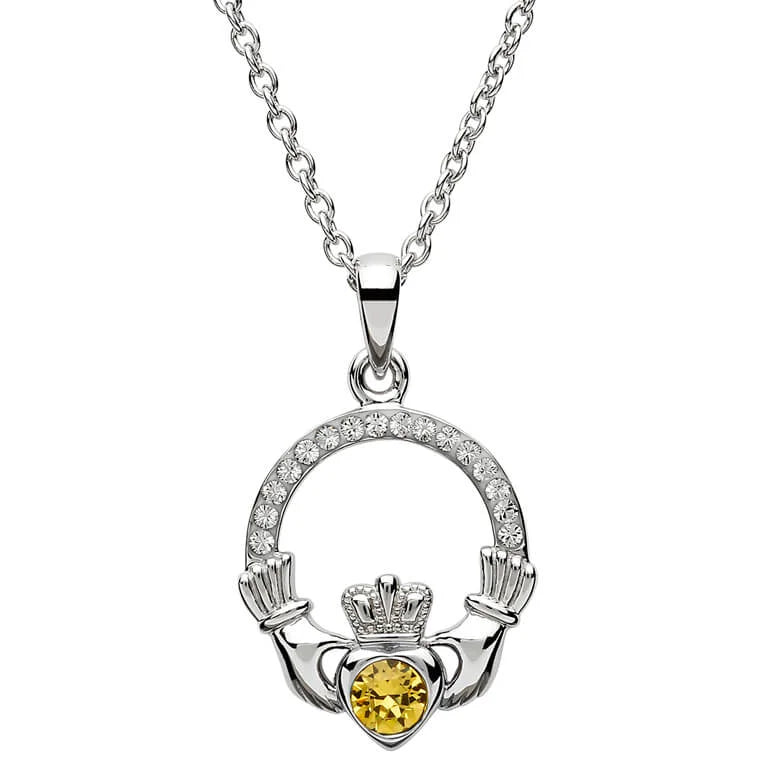 Shanore Birthstone Claddagh Pendant