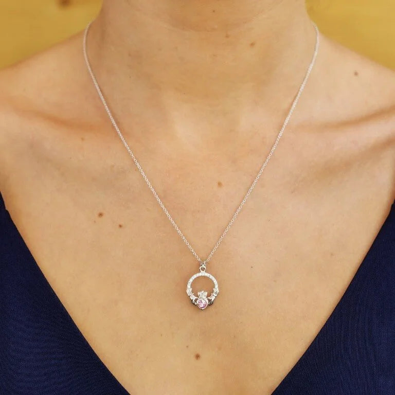 Shanore Birthstone Claddagh Pendant