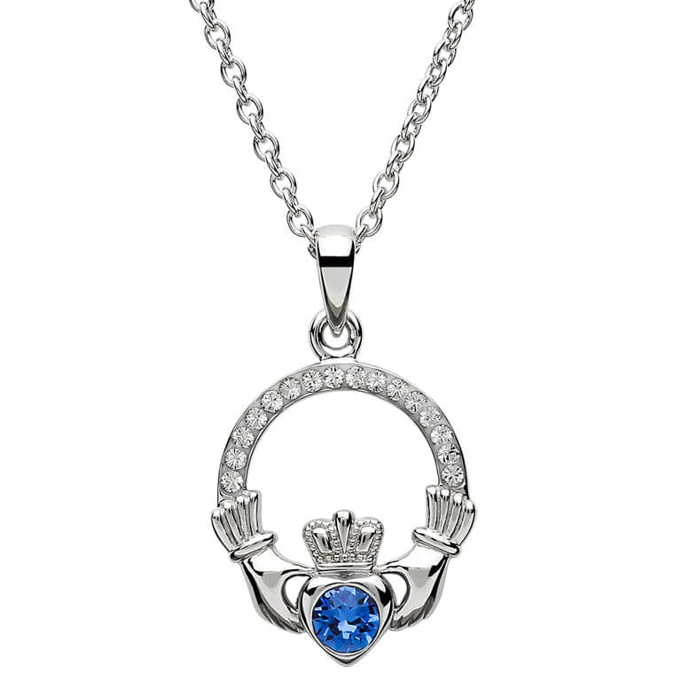 Shanore Birthstone Claddagh Pendant