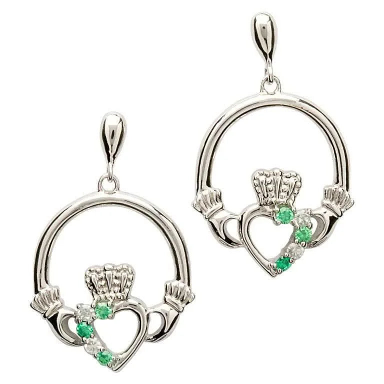 Shanore Claddagh Part Set Silver Earrings