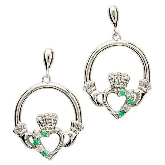 Shanore Claddagh Part Set Silver Earrings