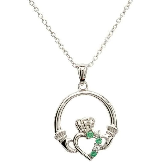 Claddagh Part Set Silver Necklace