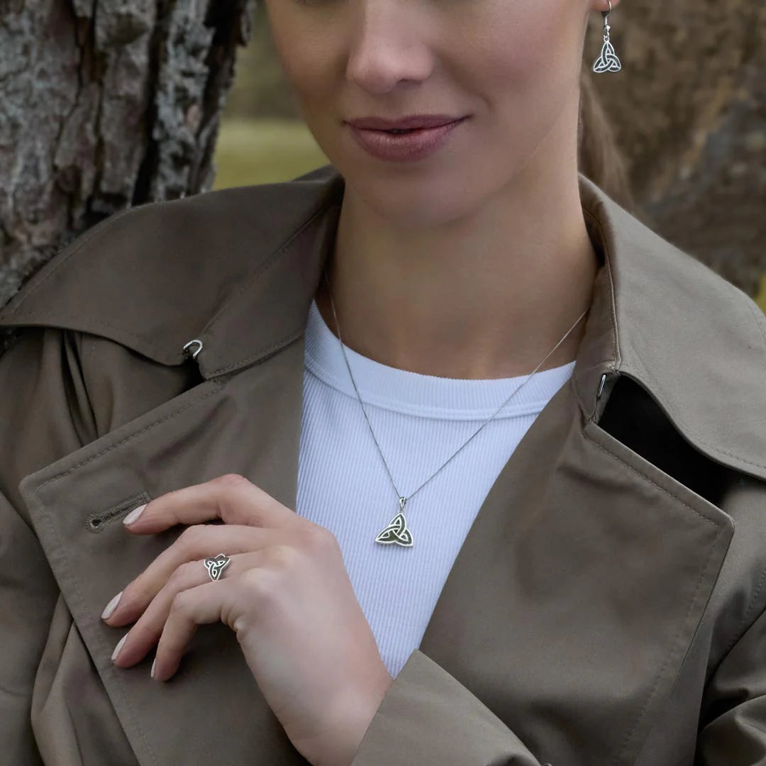 Sterling Silver Trinity Connemara drops