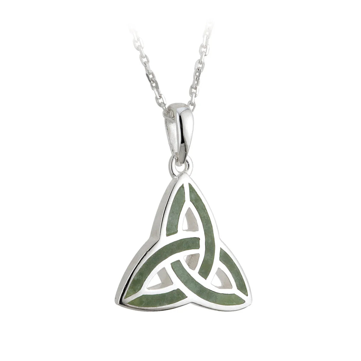 Sterling Silver Connemara Marble Trinity Pendant