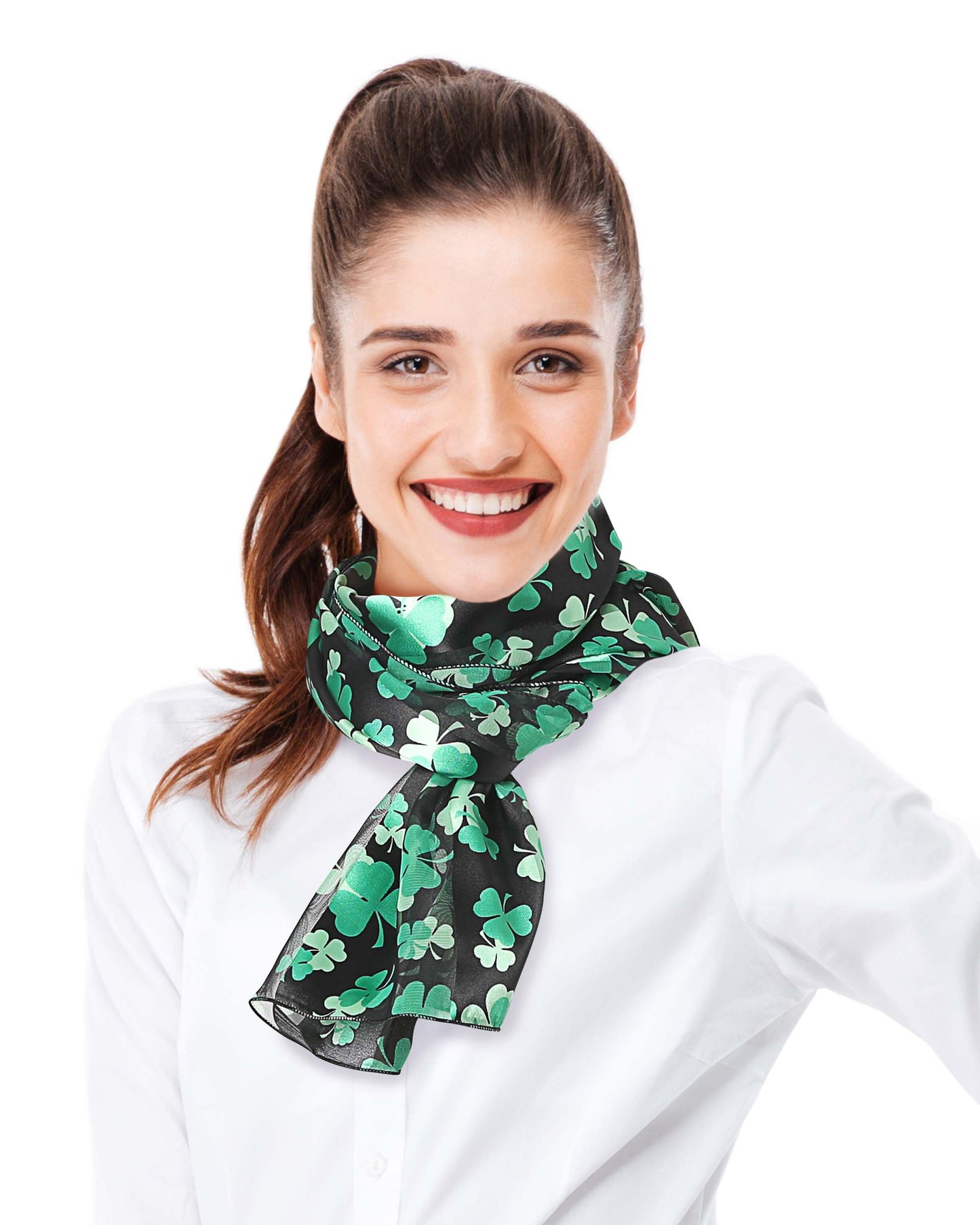 St. Patrick's Day Theme Scarf - Silk Feeling Scarf