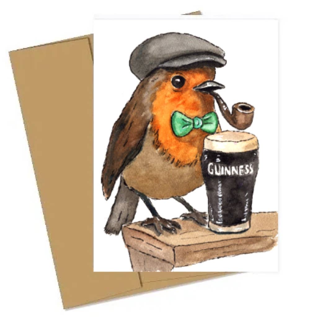 The Distinguished Robin -Greeting Card/Handmade