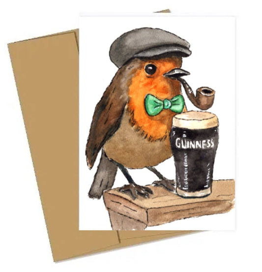 The Distinguished Robin -Greeting Card/Handmade