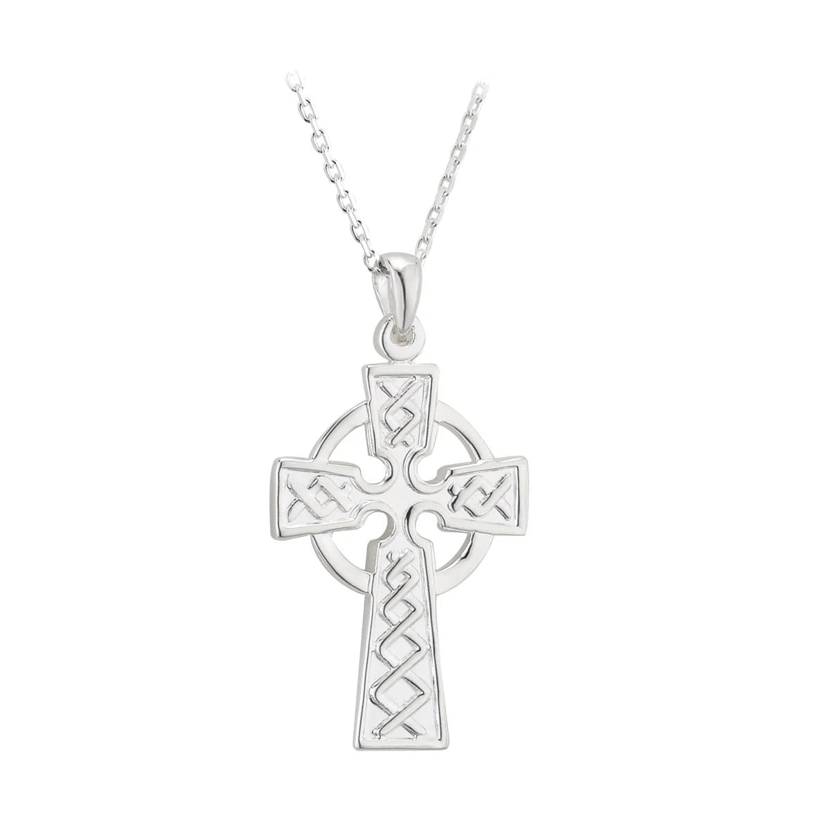 Solvar Silver Double Sided Celtic Cross Pendant